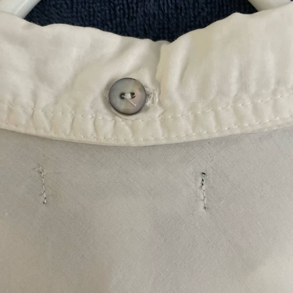 NWT Stewart & Brown white organic cotton button down shirtdress. - Picture 7 of 12